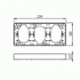 Pintakehys 3-os 100mm Jussi 2-osaiselle pistorasialle h25